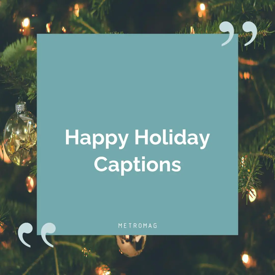Happy Holiday Captions