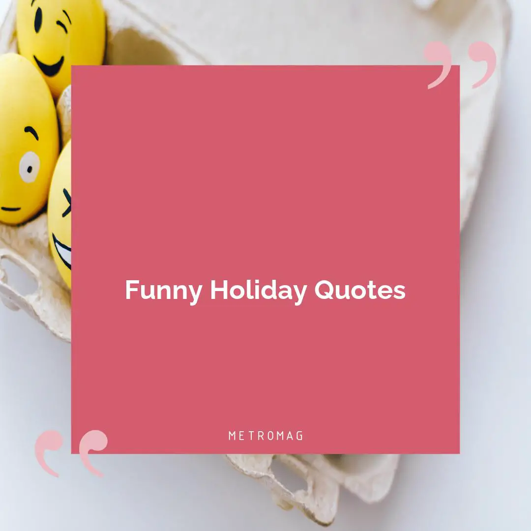 Funny Holiday Quotes