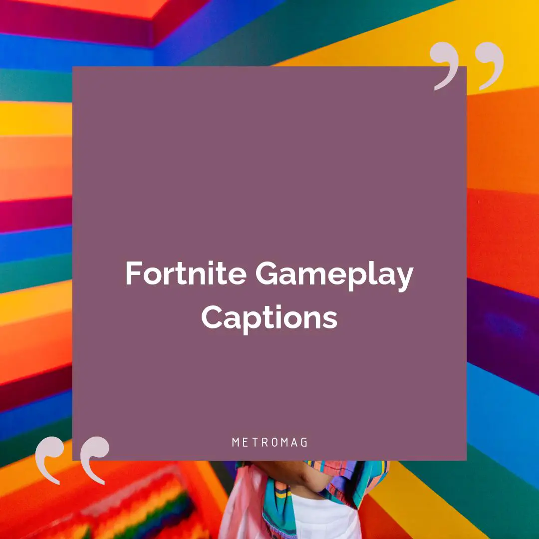 Fortnite Gameplay Captions