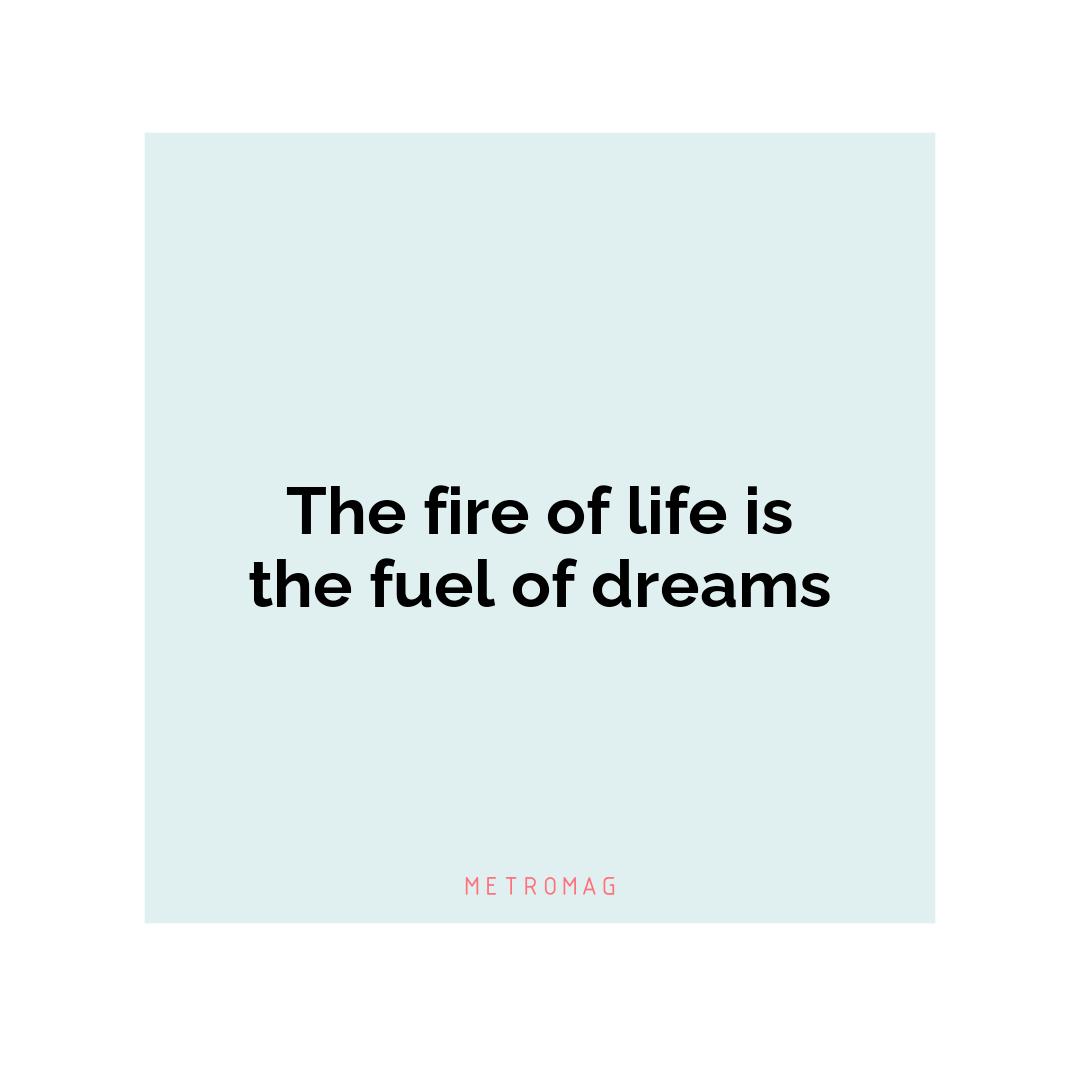 The fire of life is the fuel of dreams