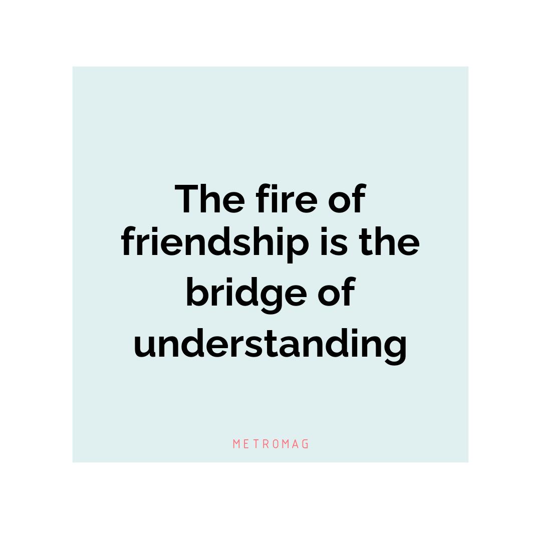 The fire of friendship is the bridge of understanding