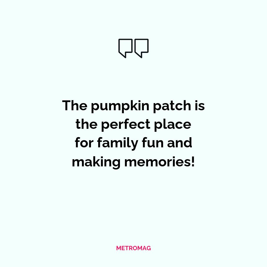 The pumpkin patch is the perfect place for family fun and making memories!