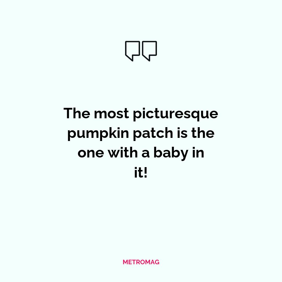 The most picturesque pumpkin patch is the one with a baby in it!