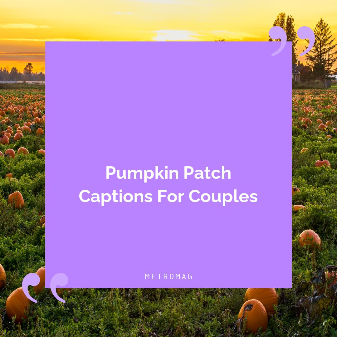 Pumpkin Patch Captions For Couples