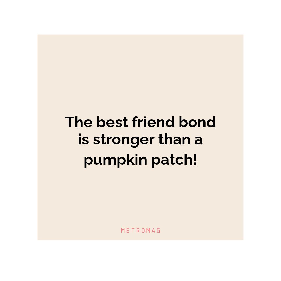 The best friend bond is stronger than a pumpkin patch!