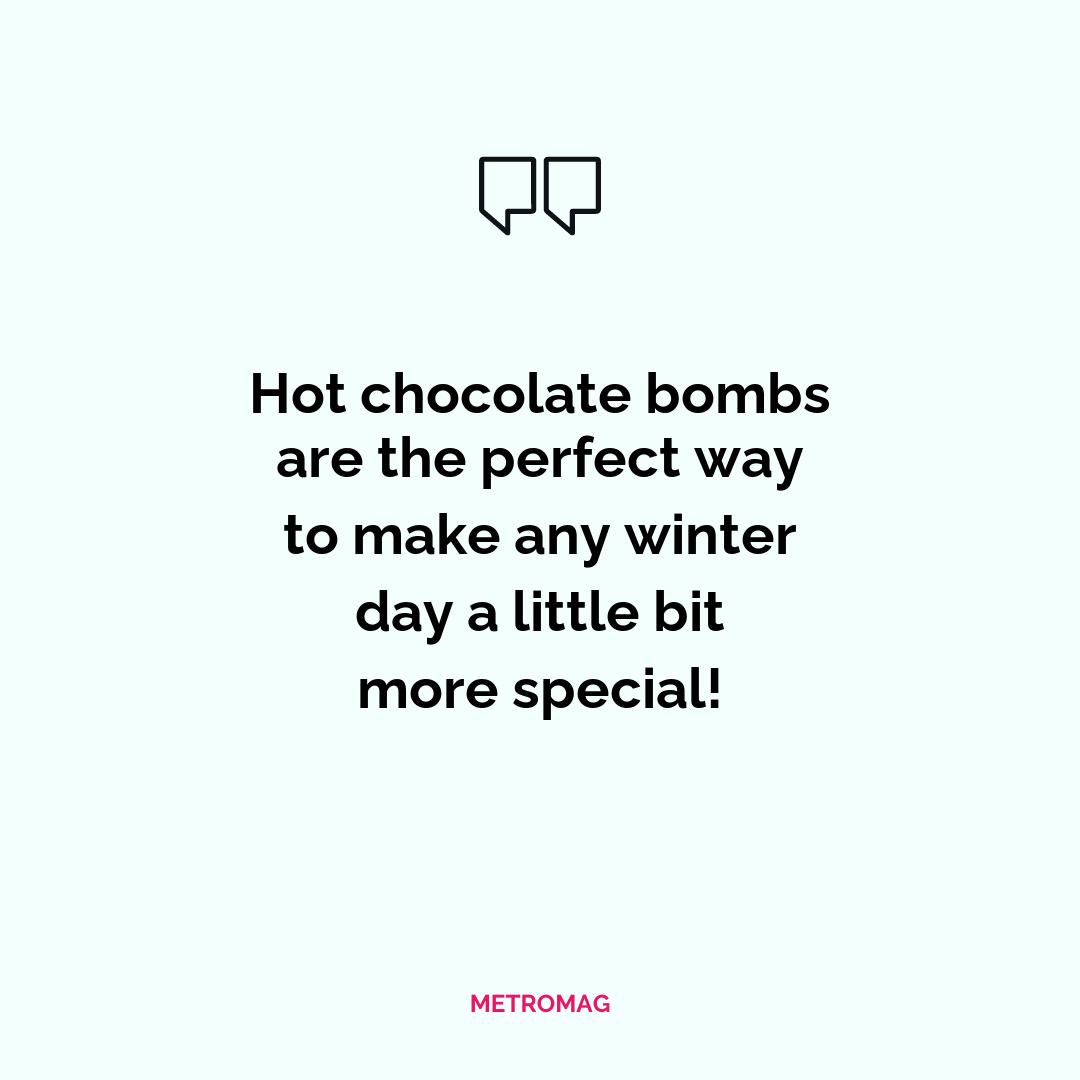 Hot chocolate bombs are the perfect way to make any winter day a little bit more special!