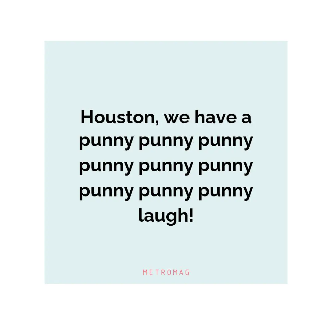 Houston, we have a punny punny punny punny punny punny punny punny punny laugh!