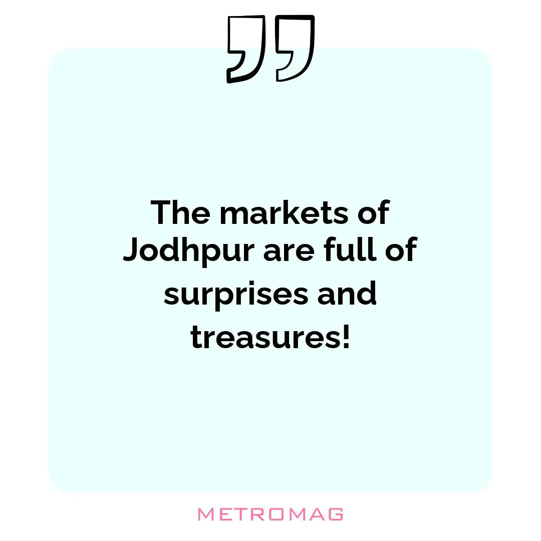 The markets of Jodhpur are full of surprises and treasures!