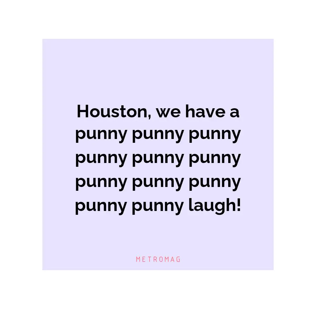 Houston, we have a punny punny punny punny punny punny punny punny punny punny punny laugh!