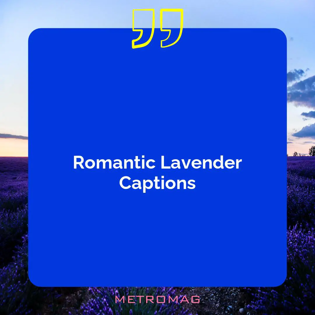Romantic Lavender Captions