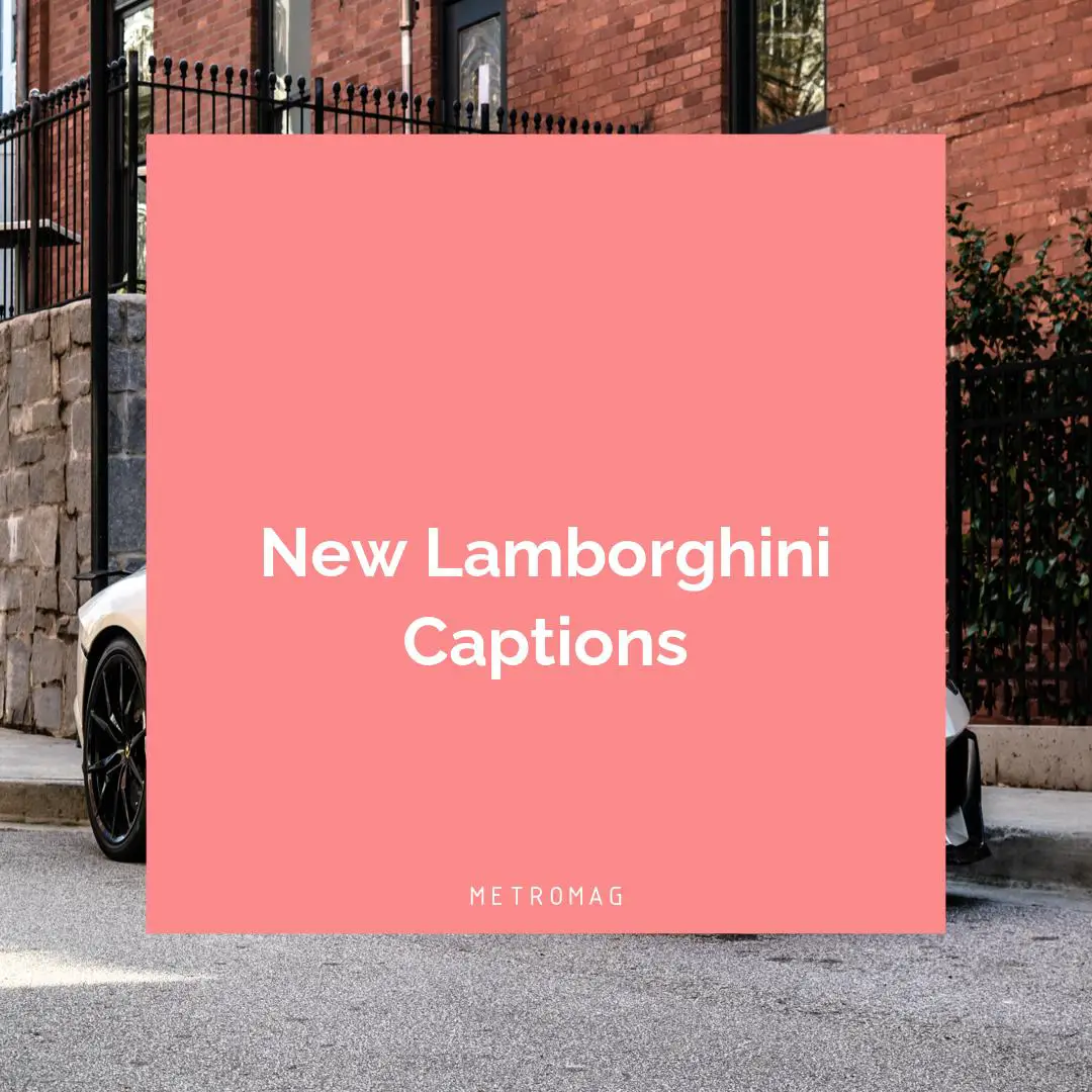New Lamborghini Captions