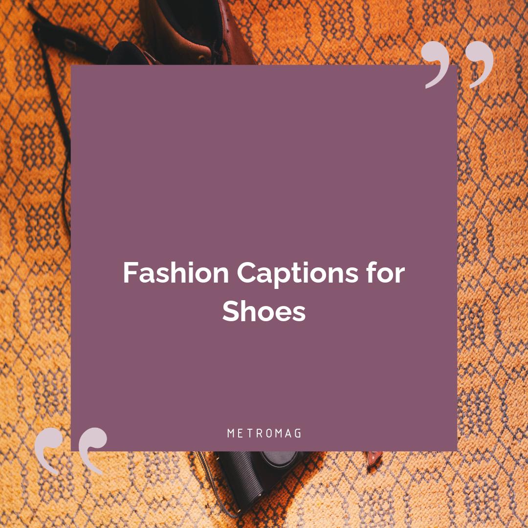Fashion Captions for Shoes