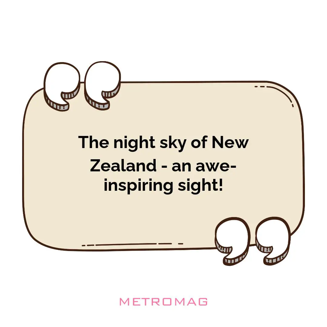 The night sky of New Zealand - an awe-inspiring sight!