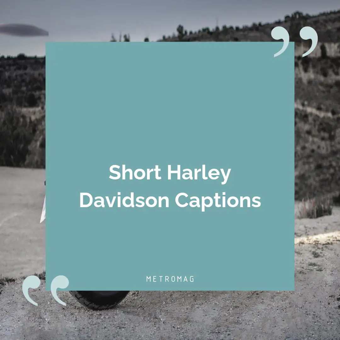 Short Harley Davidson Captions