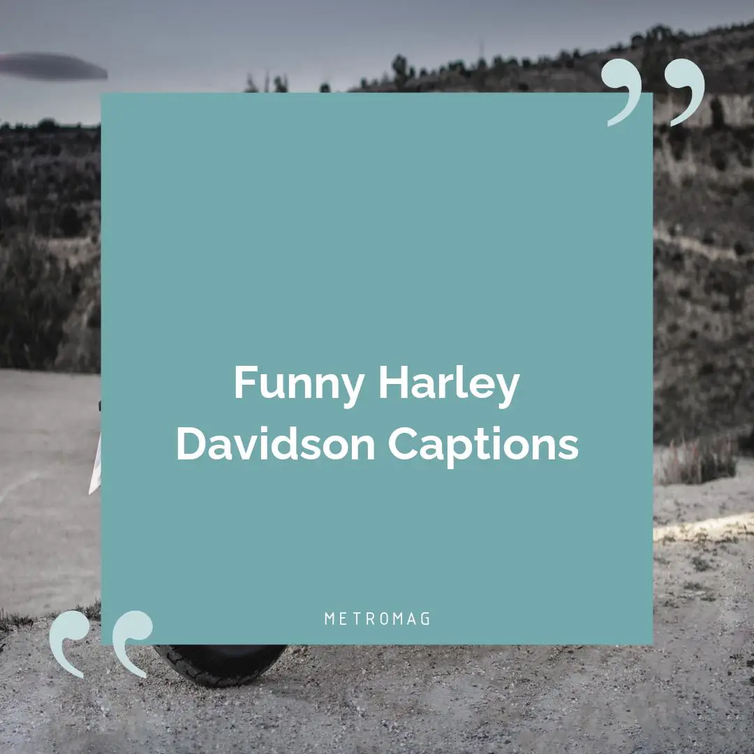 Funny Harley Davidson Captions