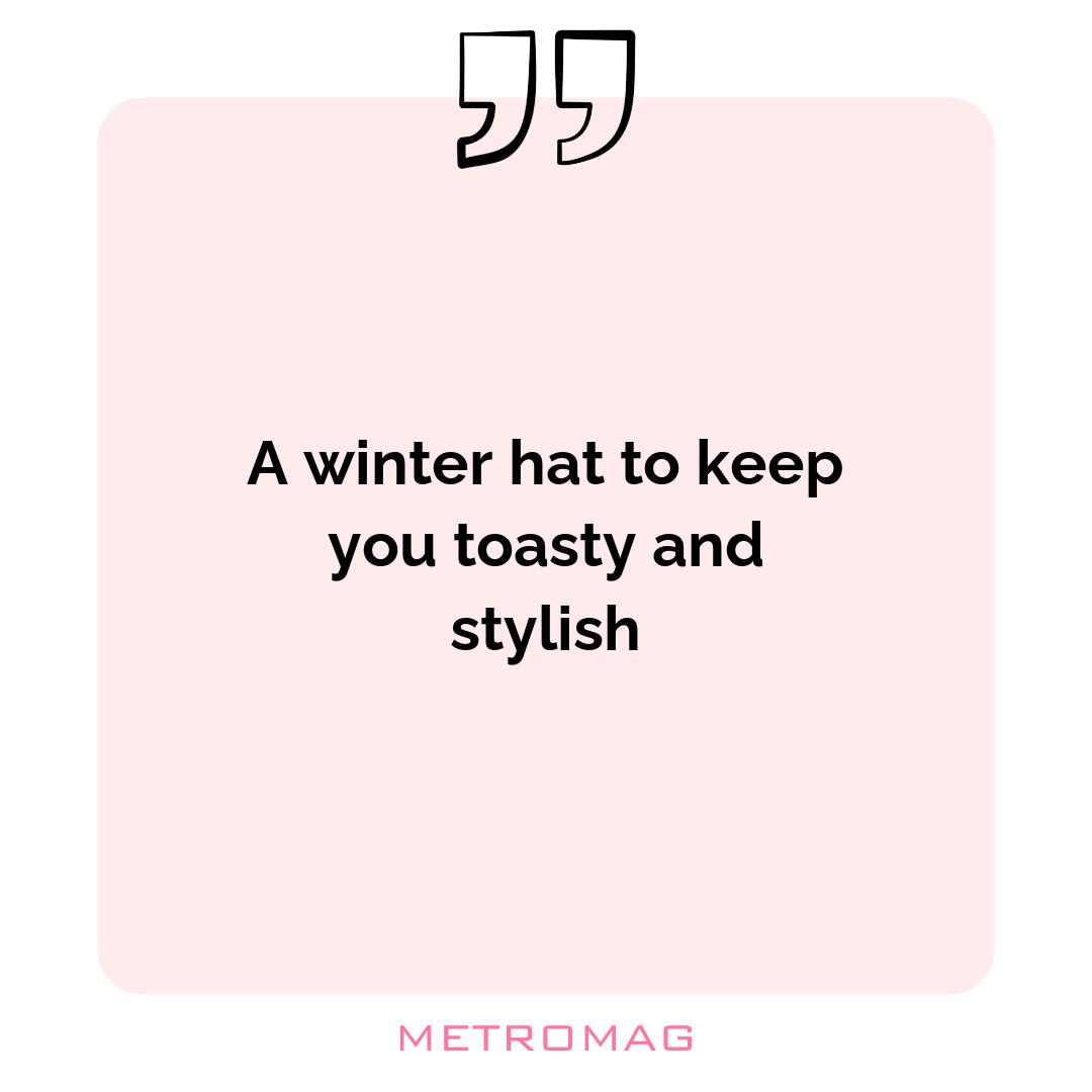 A winter hat to keep you toasty and stylish