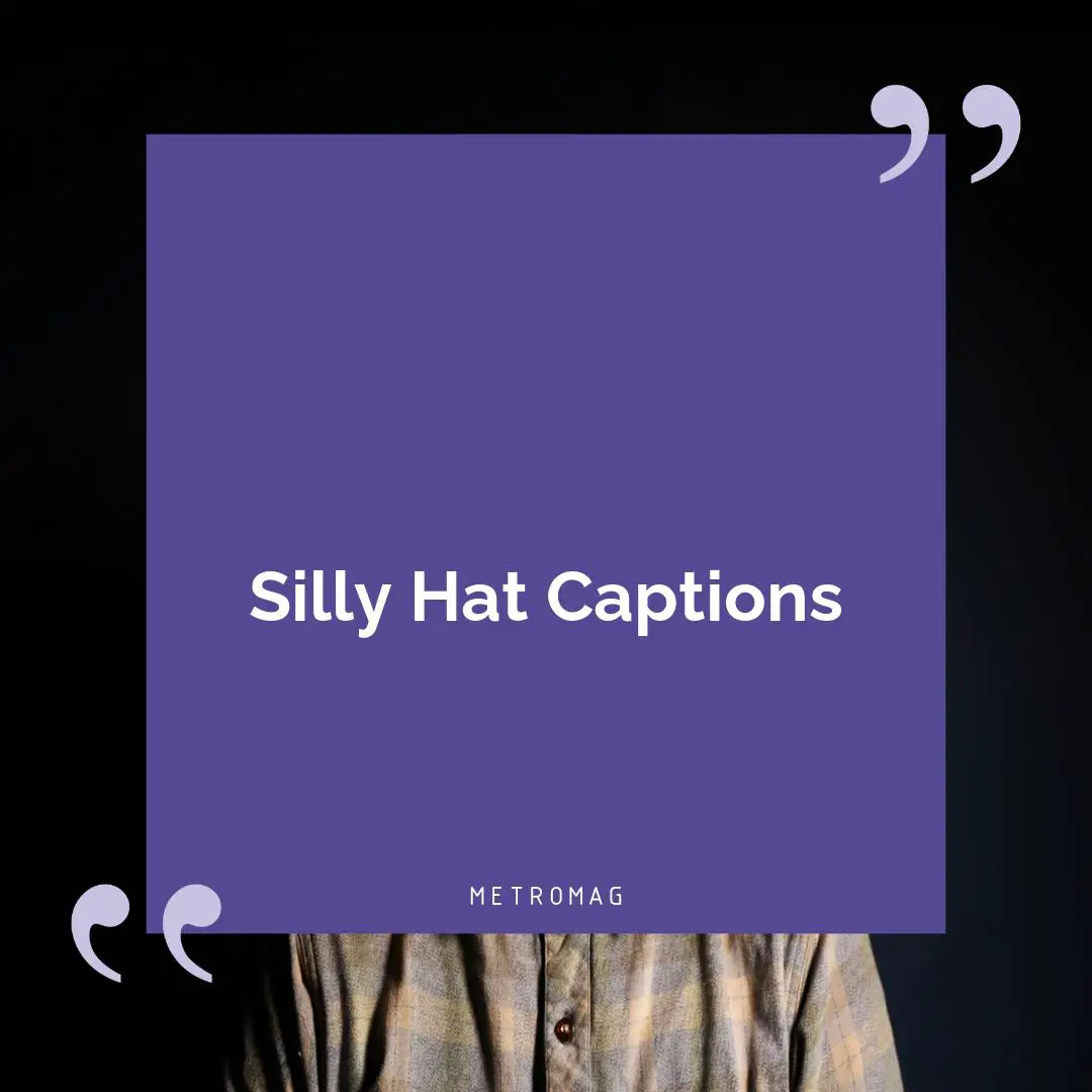Silly Hat Captions