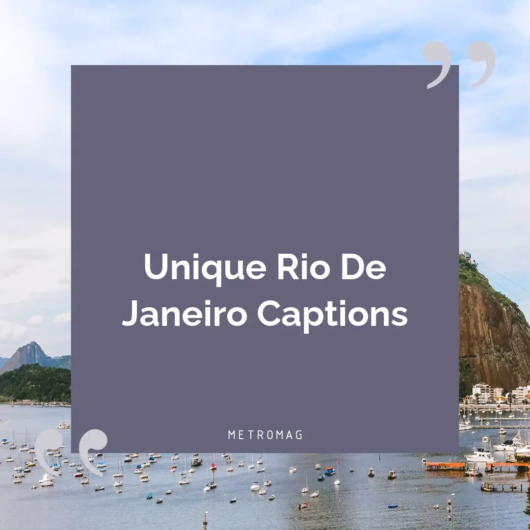 Unique Rio De Janeiro Captions