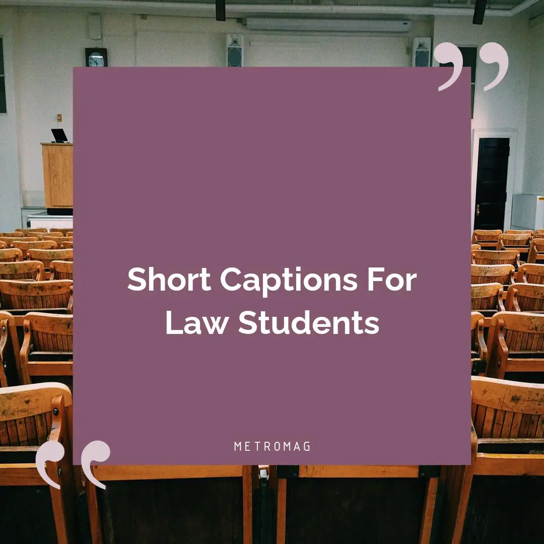 Short Captions For Law Students