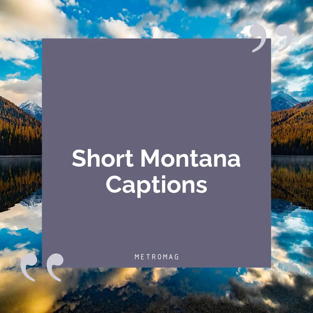 Short Montana Captions