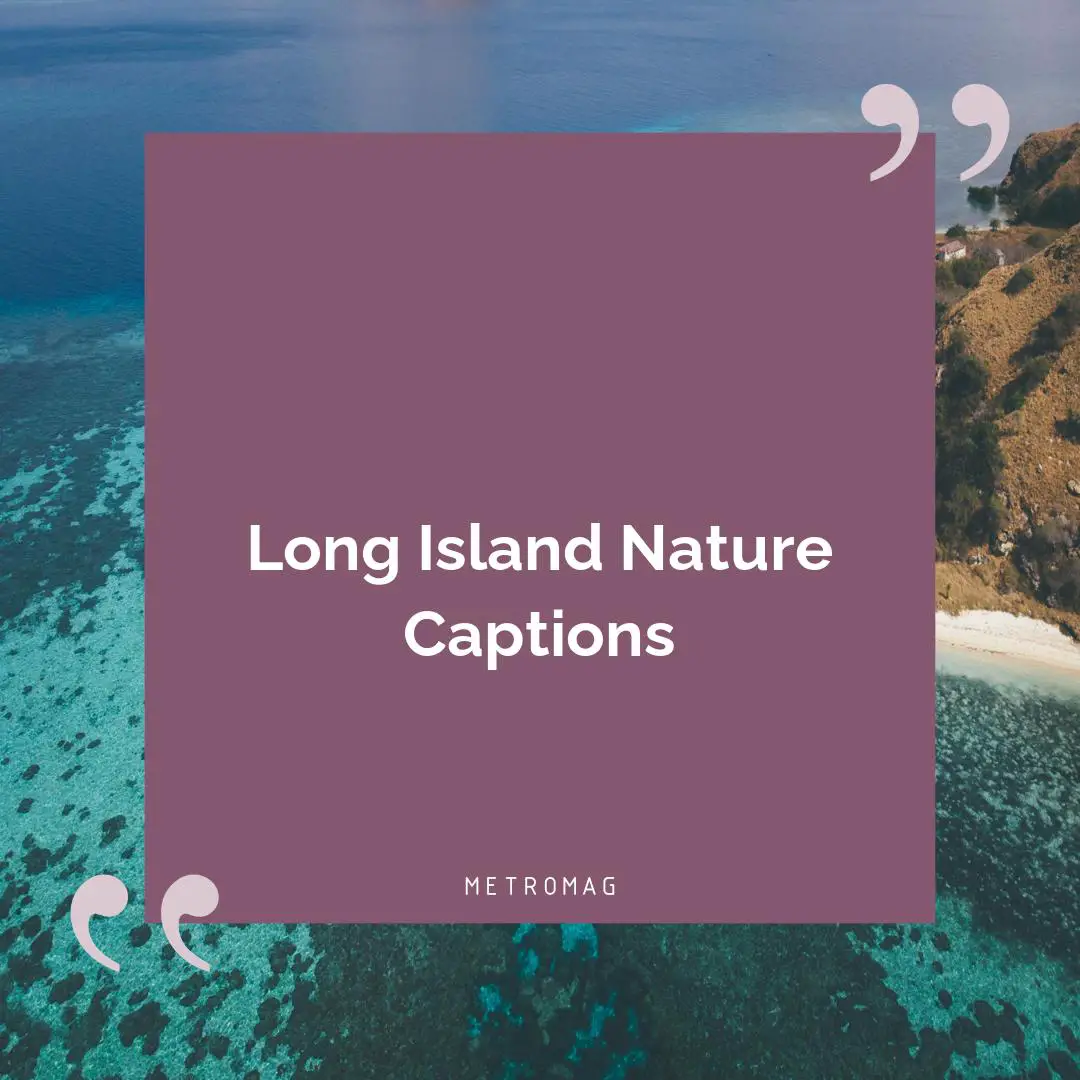Long Island Nature Captions