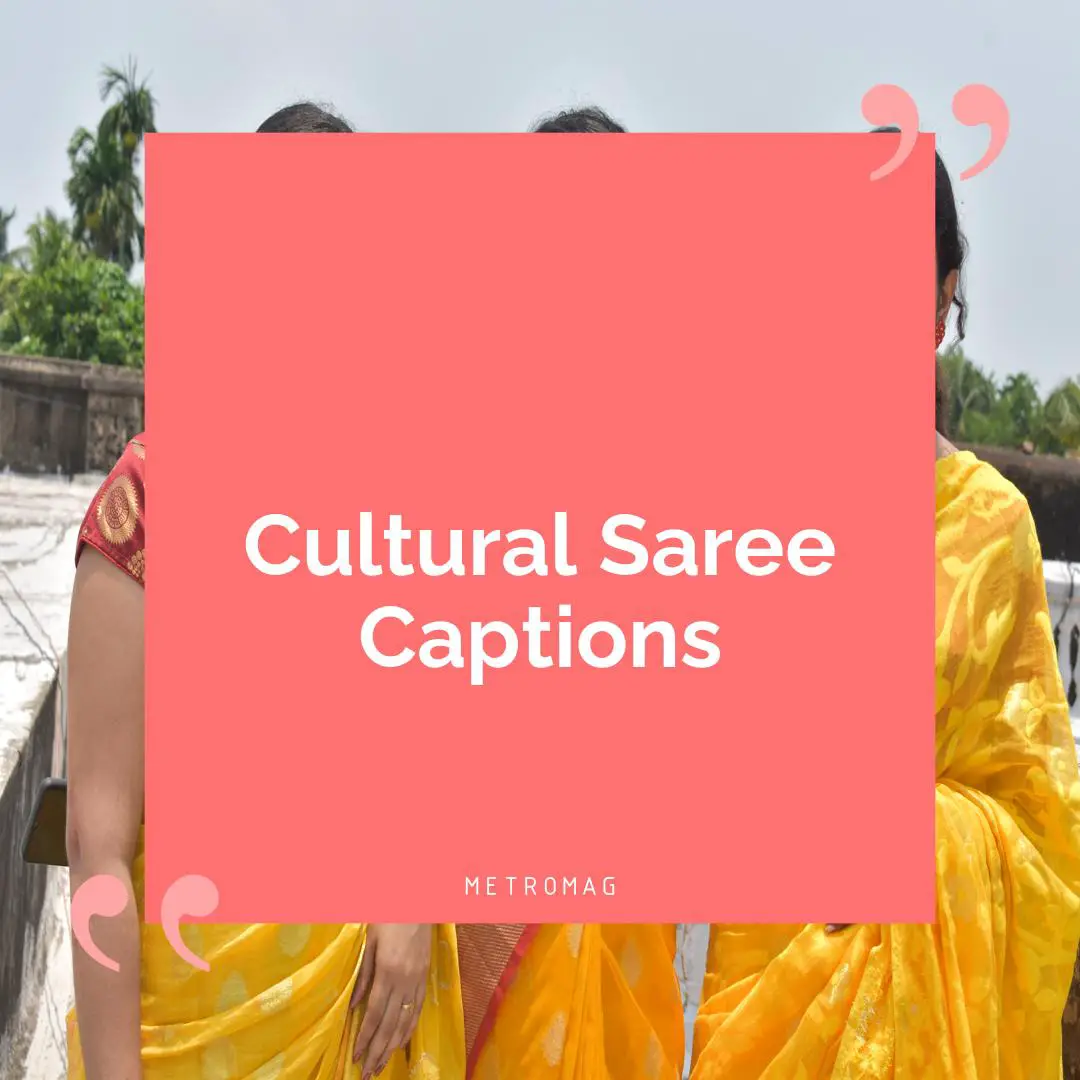 Cultural Saree Captions