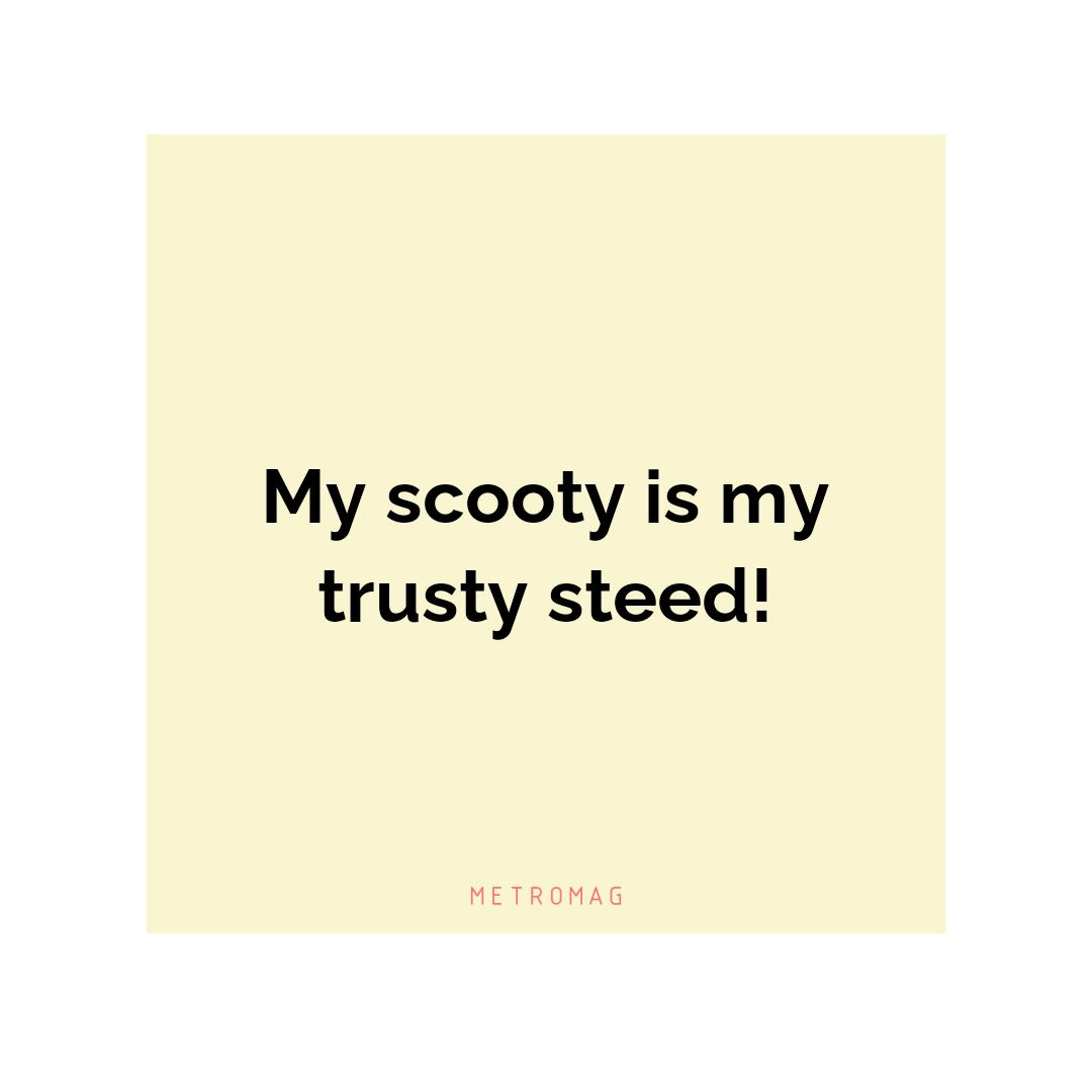 My scooty is my trusty steed!