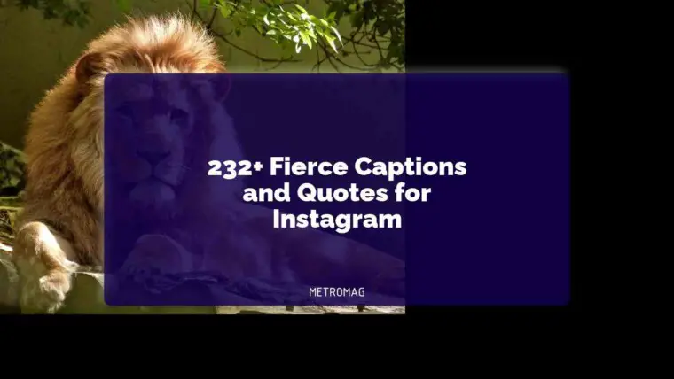 232+ Fierce Captions and Quotes for Instagram