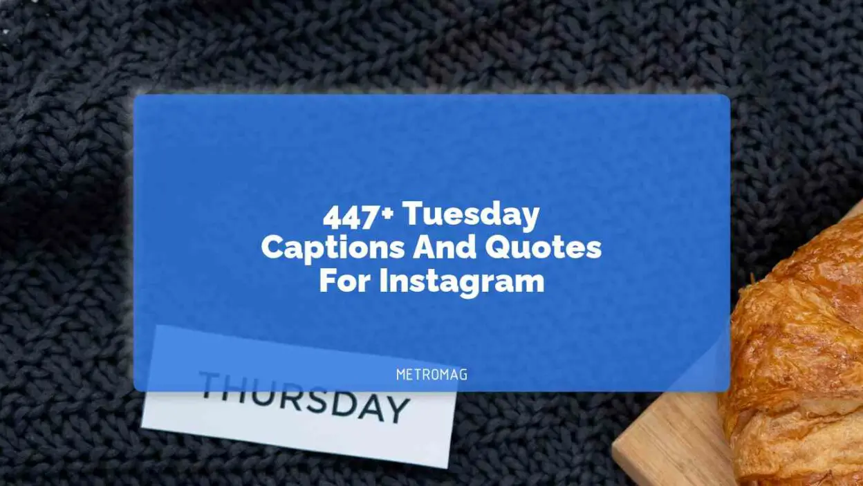 447+ Tuesday Captions And Quotes For Instagram