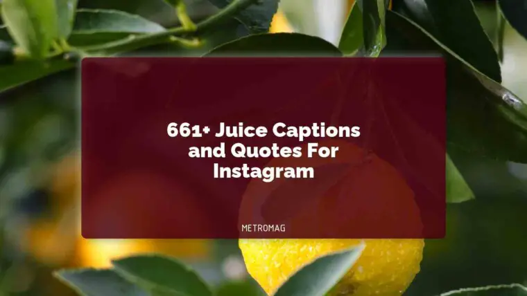 661+ Juice Captions and Quotes For Instagram