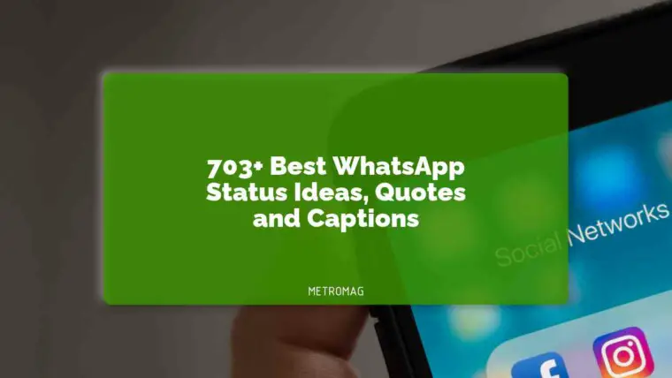 703+ Best WhatsApp Status Ideas, Quotes and Captions
