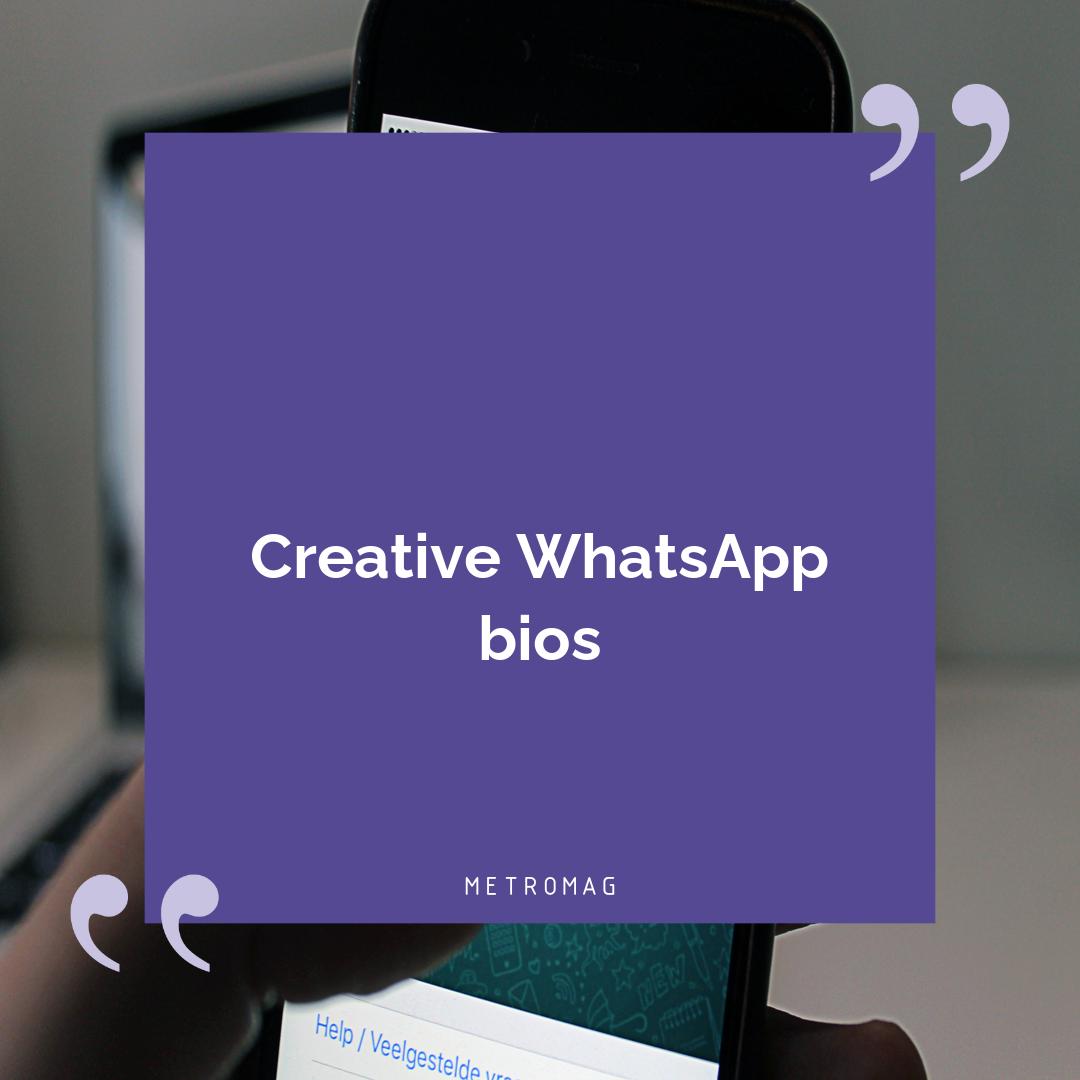 Creative WhatsApp bios