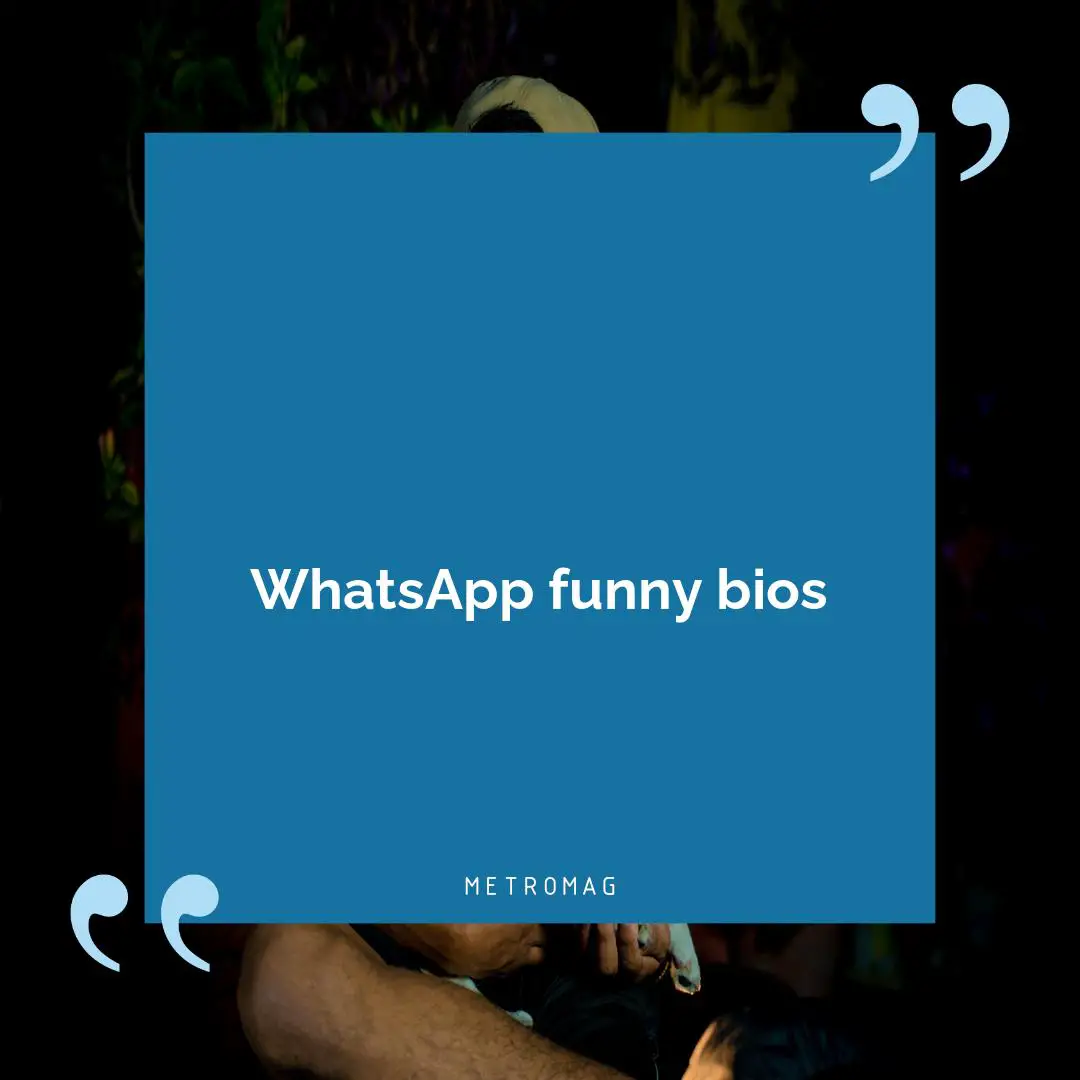 WhatsApp funny bios