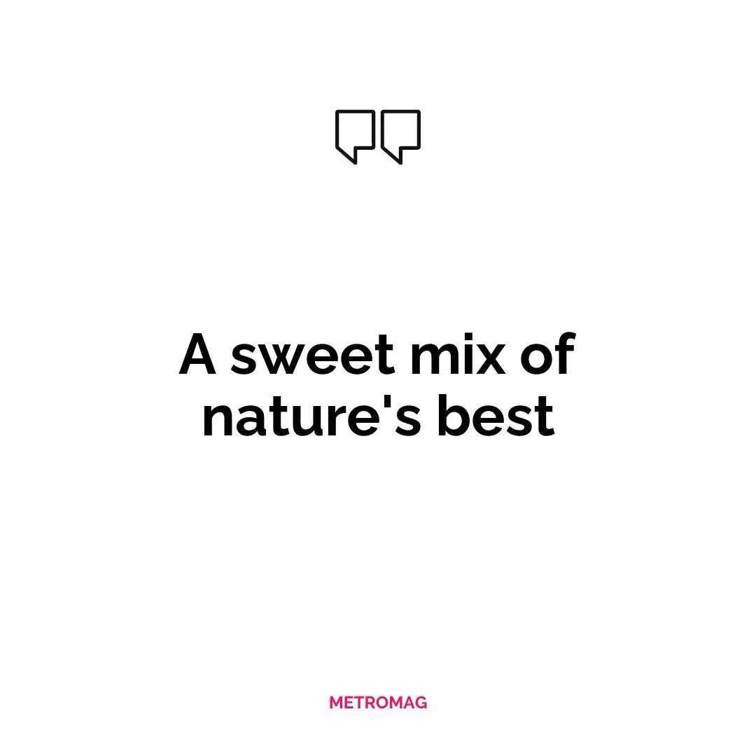 A sweet mix of nature's best
