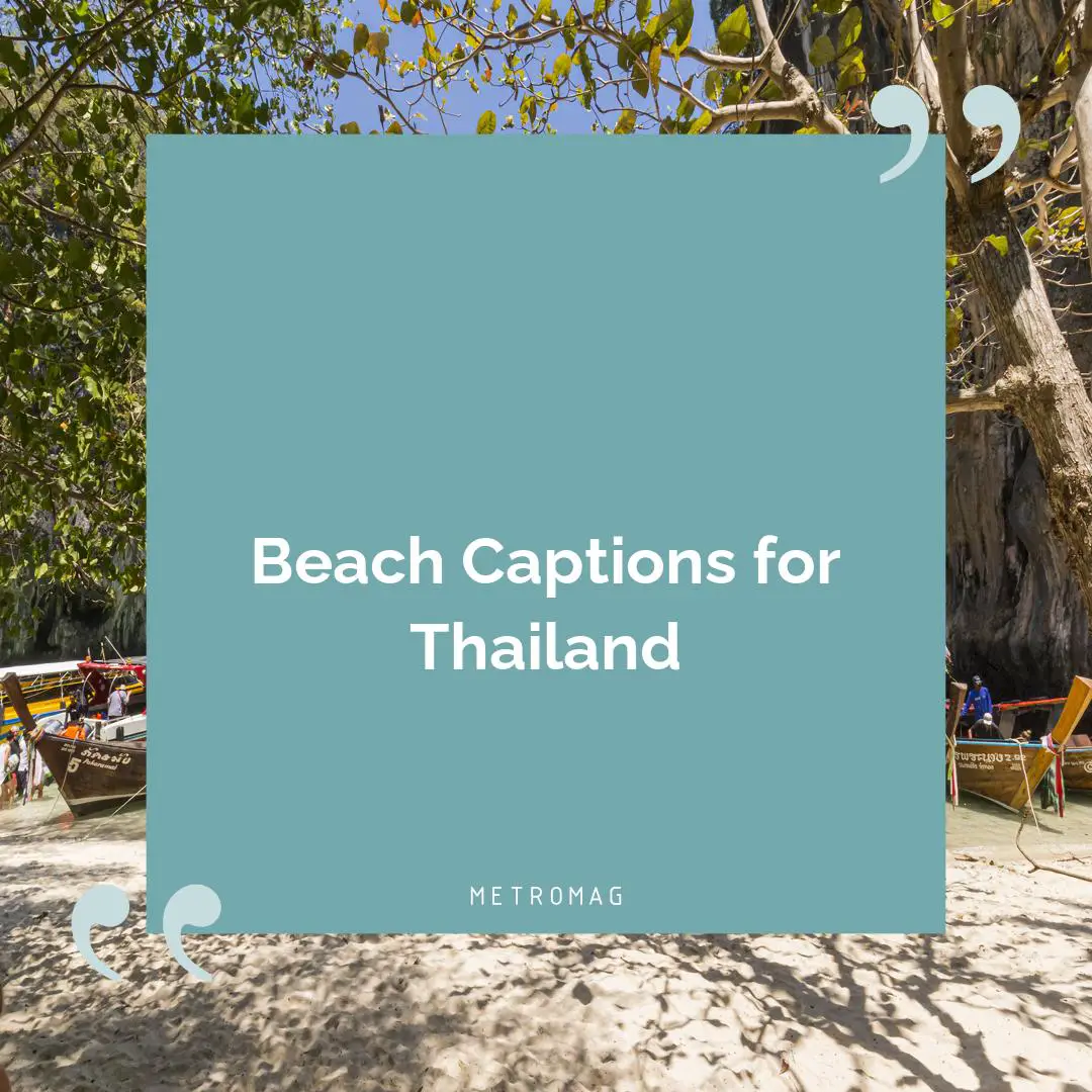 Beach Captions for Thailand