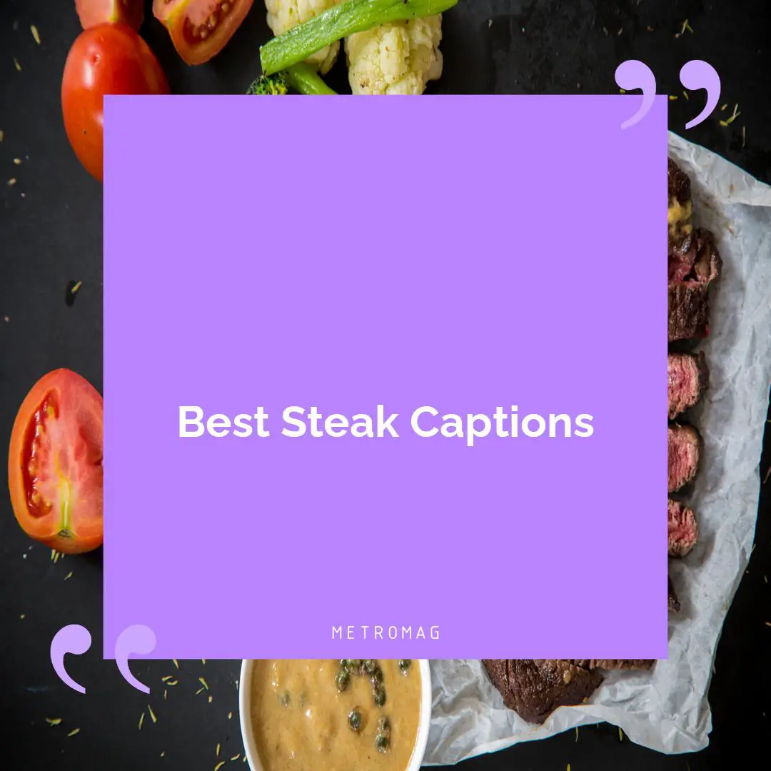 Best Steak Captions