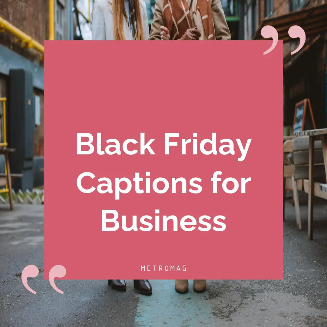 Black Friday Captions for Business