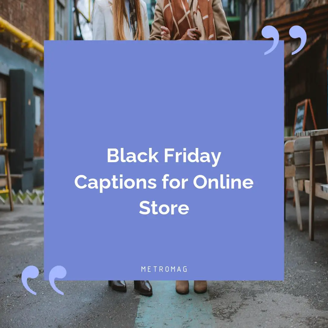 Black Friday Captions for Online Store