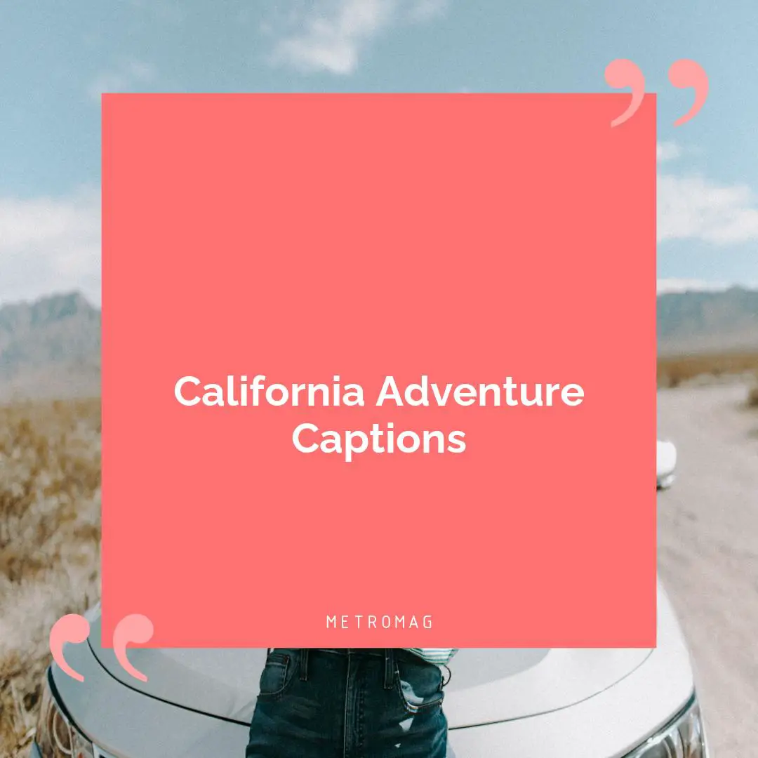 California Adventure Captions
