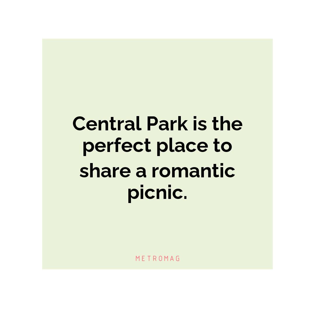 Central Park is the perfect place to share a romantic picnic.