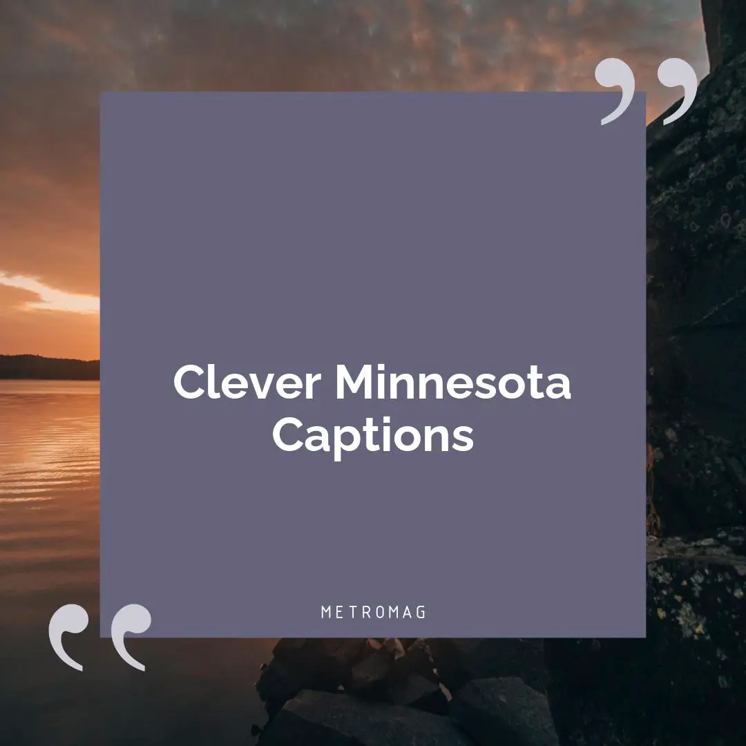 Clever Minnesota Captions