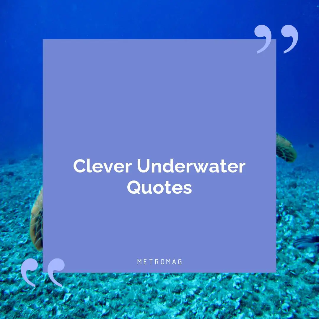 Clever Underwater Quotes