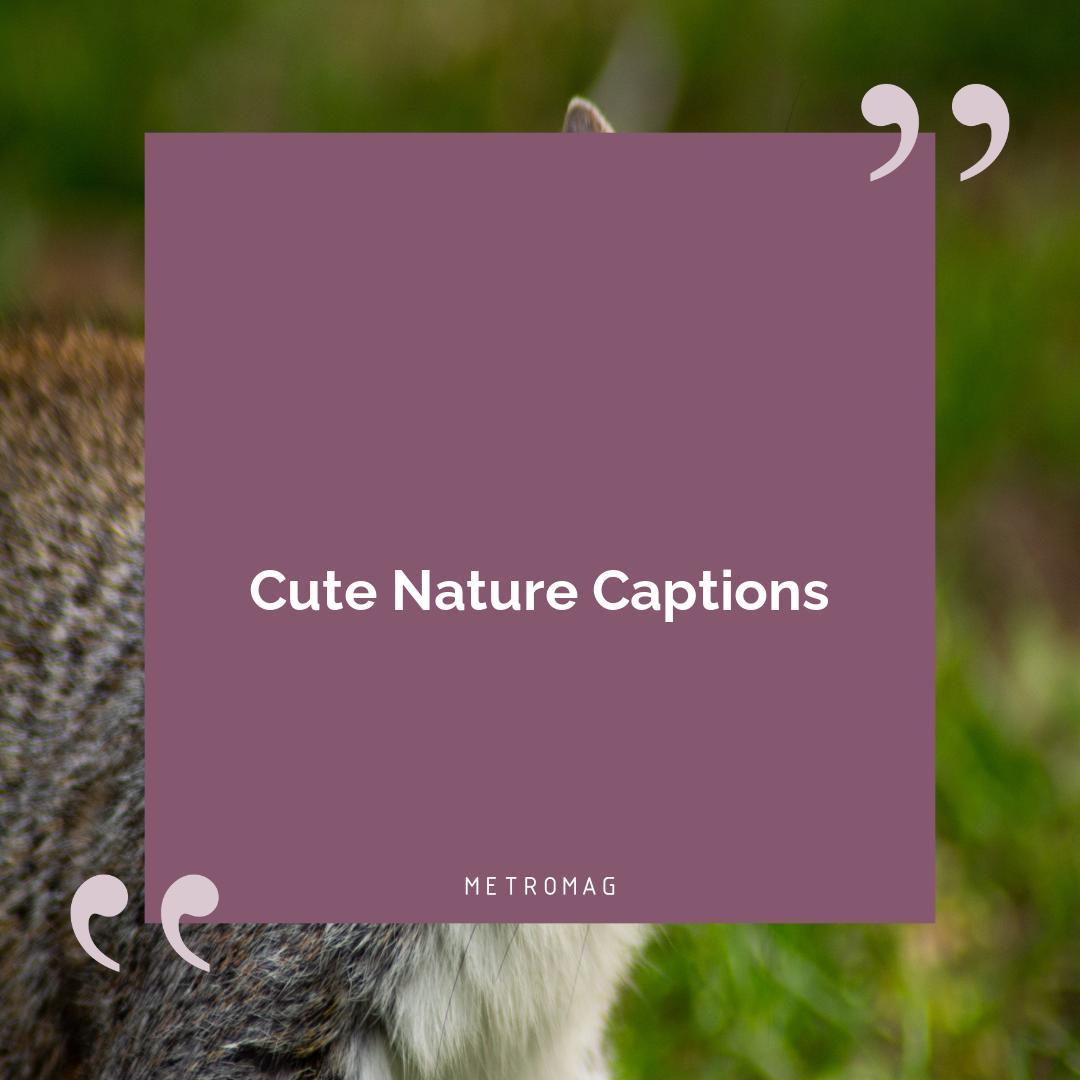 Cute Nature Captions