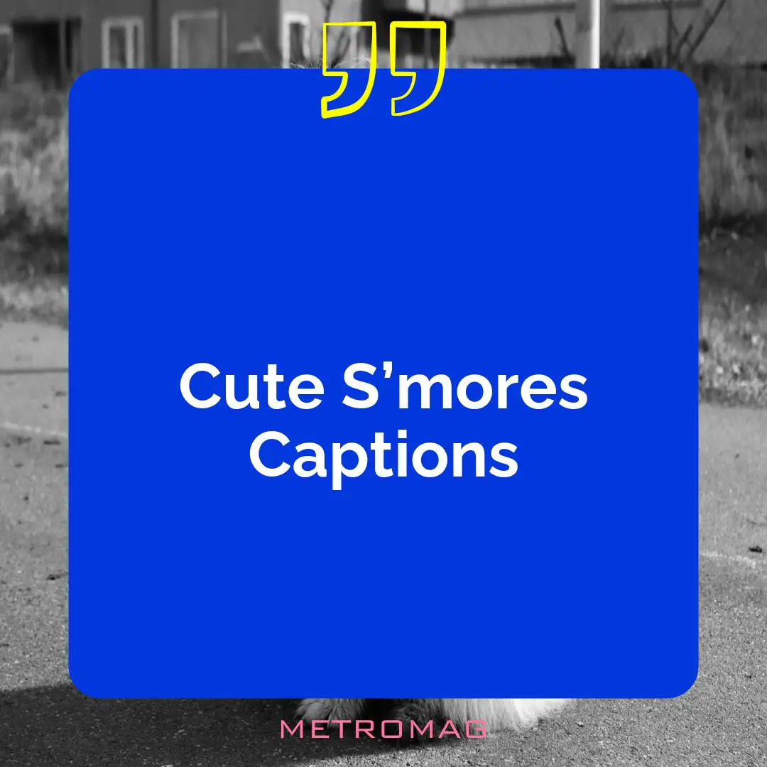 Cute S’mores Captions