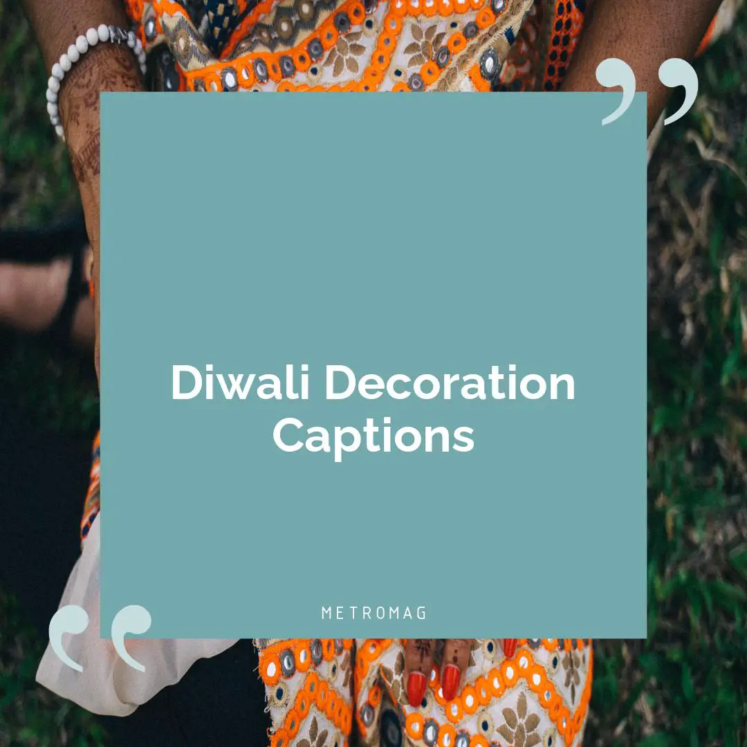 Diwali Decoration Captions