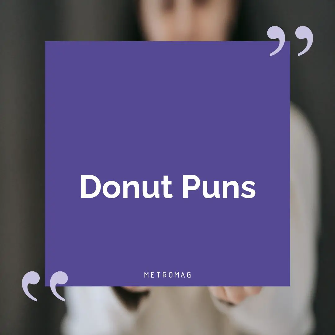 Donut Puns