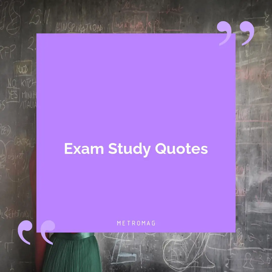 Exam Study Quotes