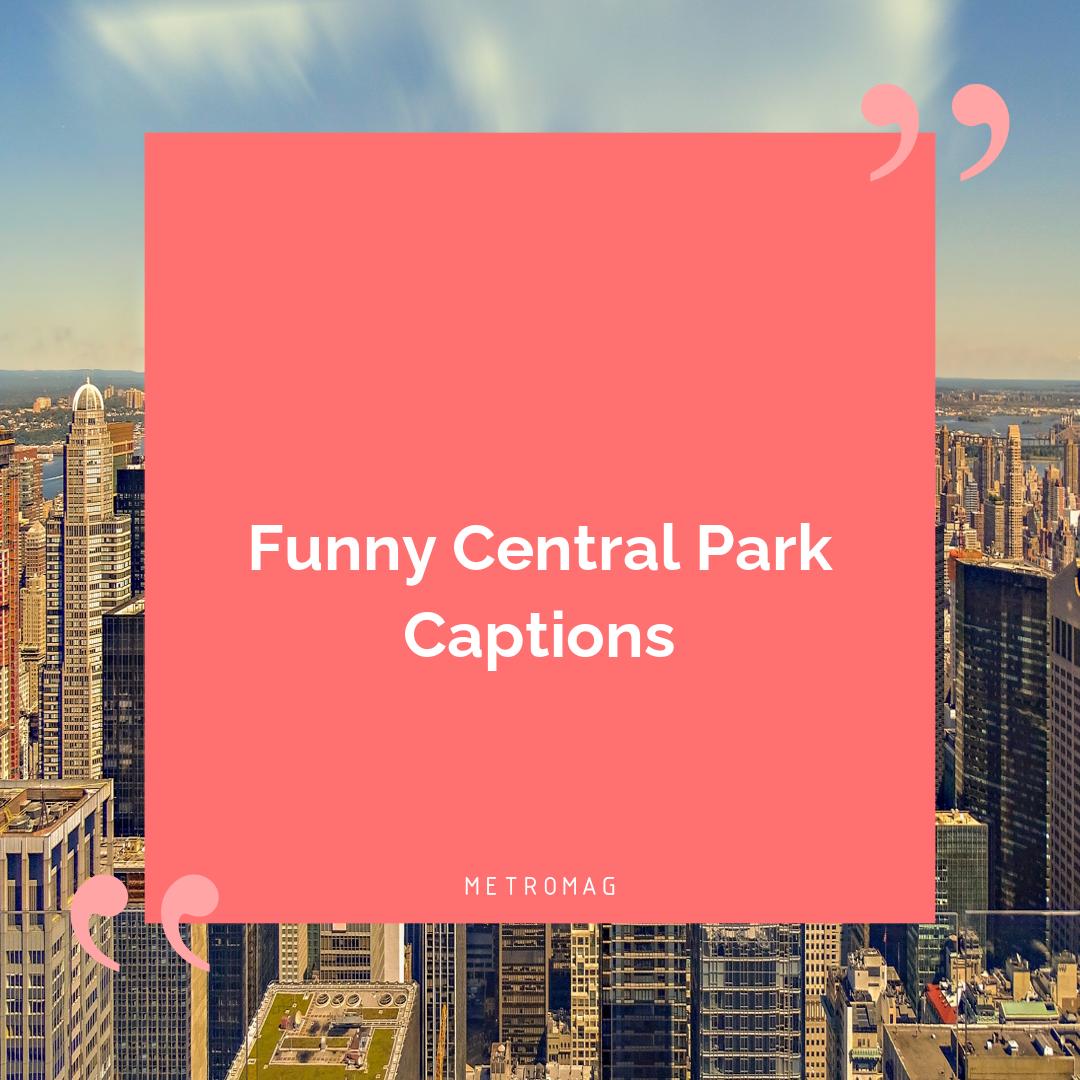 Funny Central Park Captions
