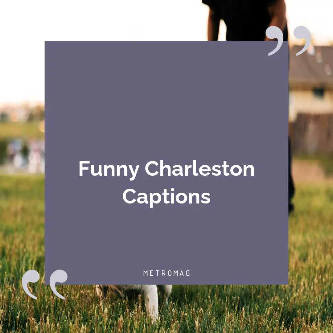 Funny Charleston Captions
