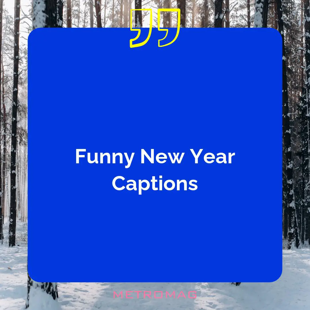 Funny New Year Captions